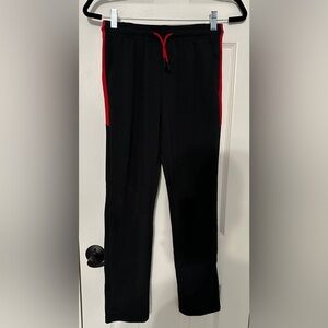 All in Motion Kids Black Athletic Sweatpants Red Stripe Size L (12–14)